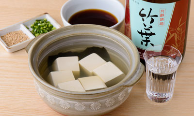 Chikuha Noto Josen with boiled tofu called Yu doufu